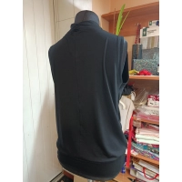 Tunika Alma - czarna z lejącym dekoltem typu woda